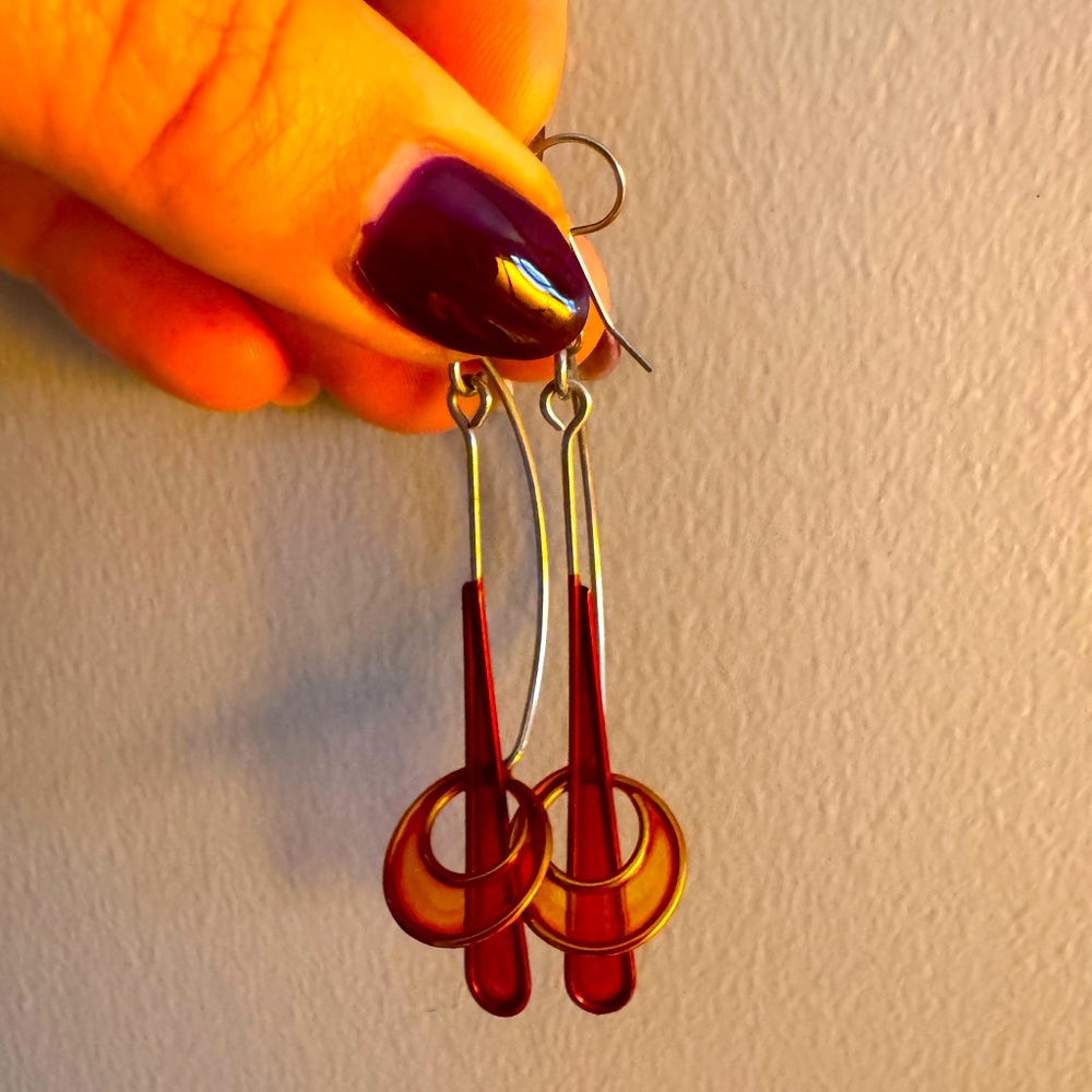 Super Fun Aluminum and Glass Artisan Earrings